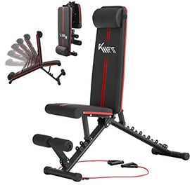 KM Fit klappbare Hantelbank – Multifunktionale Trainingsbank
