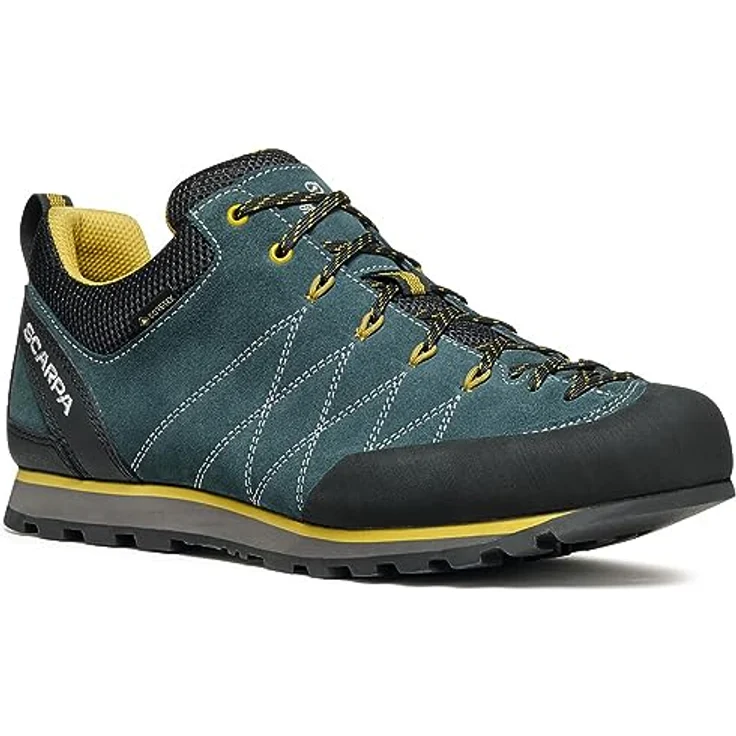 Scarpa Crux GTX, Wasserdichte Herren Wanderschuhe aus Leder mit Vibram Megagrip Sohle, Blau, Größe 47 – Bild 2