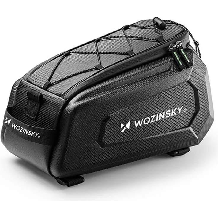 Wozinsky WSR-01B Fahrradtasche für Gepäckträger, 9l Volumen, schwarz, wasserdicht und robust