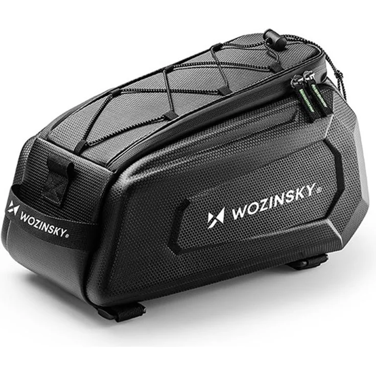 Wozinsky WSR-01B Fahrradtasche für Gepäckträger, 9l Volumen, schwarz, wasserdicht und robust