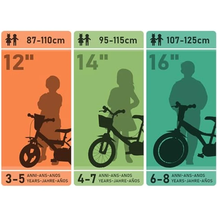 Dino Kinderfahrrad Mountainbike, 1 Gang, mit Stützrädern, Frontschild und coolen Schutzblechen, rot – Bild 5