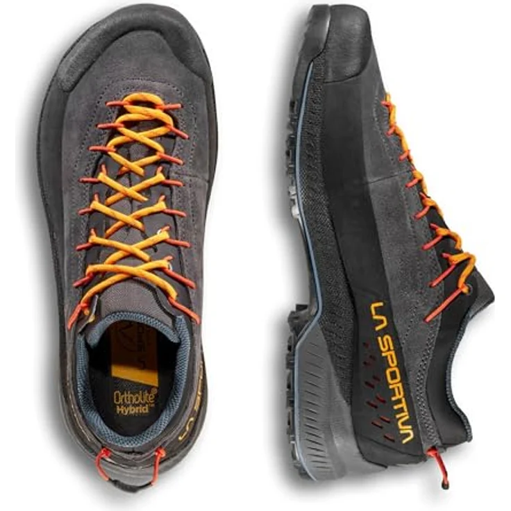 La Sportiva TX4 Evo, Zustiegsschuhe mit Vibram MegaGrip, Carbon/Cherry Tomato, EU 44,5 – Bild 4