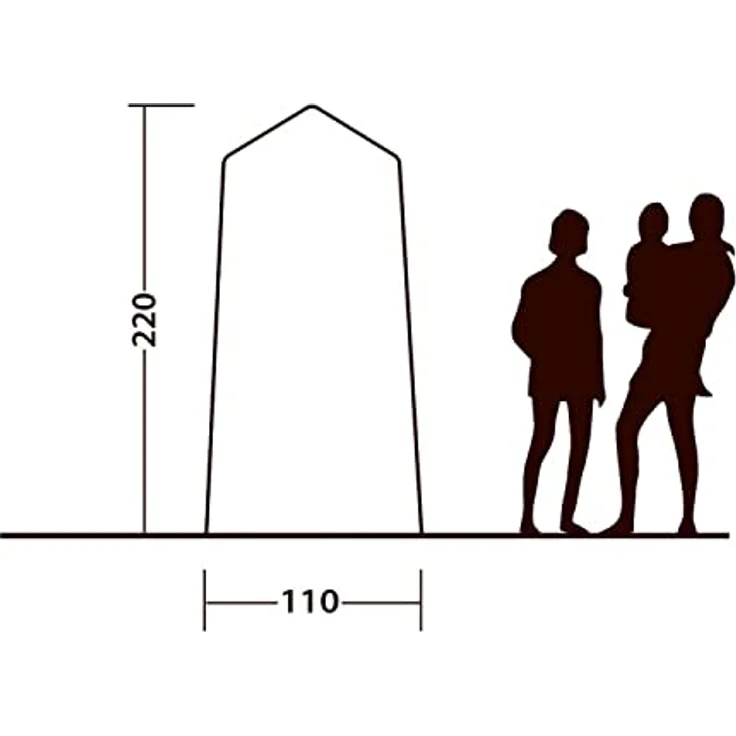 Outwell Seahaven Duschzelt, freistehende Konstruktion mit 1500 mm Wassersäule, grau, für 2 Personen, 6,1 kg – Bild 4