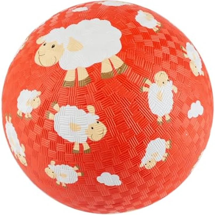 Sigikid Spielball Schaf, 17cm kindgerechter Spielball aus 100% Naturkautschuk, rot – Bild 1