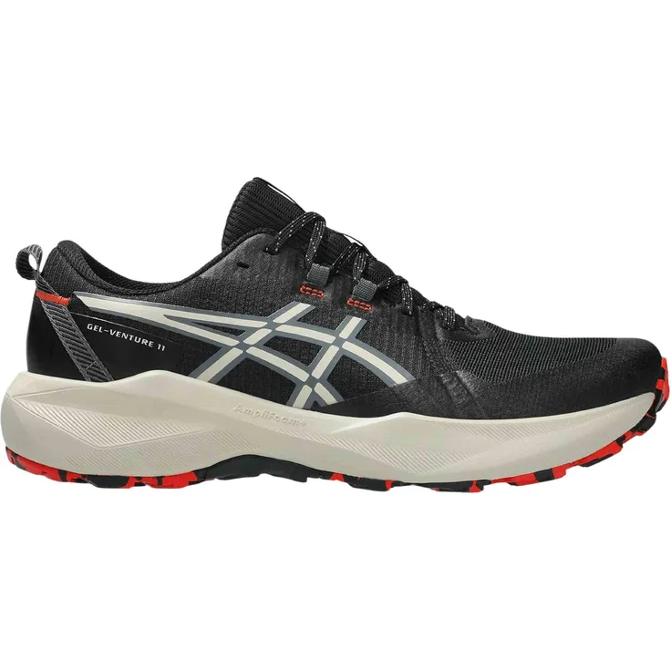 ASICS GEL-VENTURE 11, Trailrunning-Schuhe mit GEL®-Technologie und AmpliFoam™ Plus Dämpfung, Schwarz/Lichtstaub