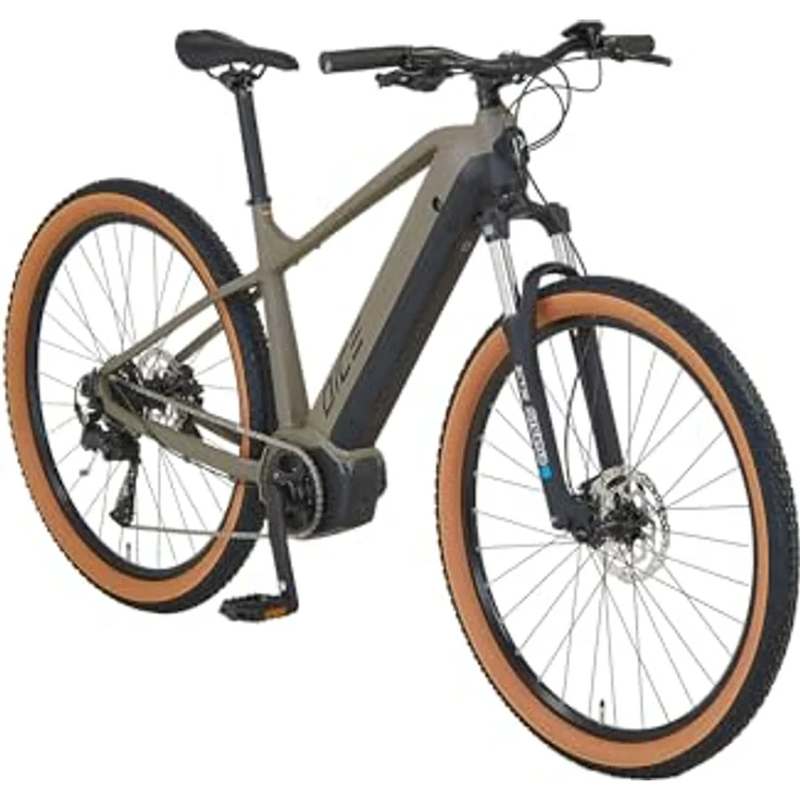 Prophete DICE 3.0 E-MTB 29", AEG 36V Mittelmotor 250W, Shimano 10-Gang Kettenschaltung, 110 km Reichweite, Suntour XCT Federgabel, hydraulische Scheibenbremsen, Grau/Schwarz – Bild 2
