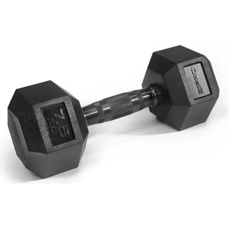 Zipro Hantel HEX, rutschfestes Kurzhantel, Stahl-Gummi Dumbbell, Gewicht 2.5 kg, Home Gym, Krafttraining zuhause, hexagonale Form, 1er - Set