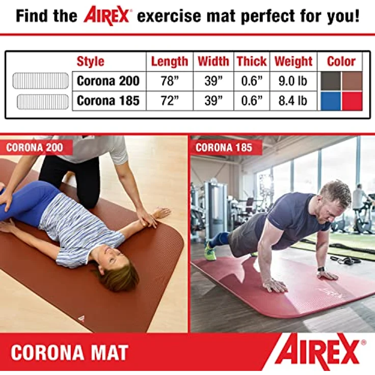 Airex Corona, Yogamatte mit 15 mm Dicke, ideal für Physiotherapie und Personal Training – Bild 6