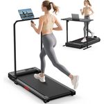 Quekuane Klappbares Laufband für Zuhause - Walking Pad mit 3 Geschwindigkeitsstufen, LED-Display, Fernbedienung und Gelenkschonendem Design, Unter Schreibtisch nutzbar, bis 120 kg Tragkraft, Faltbar und Mobil