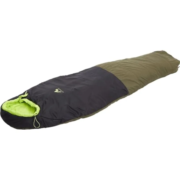 McKINLEY Trekker R 5, Mumien Schlafsack für Erwachsene, recyceltes Material, Olive Dark/Black, 195L, 220x80cm, 1116g