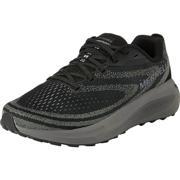 Merrell Morphlite, Herren Laufschuhe für Road-to-Trail, Schwarz, Größe 43.5, atmungsaktives Mesh-Futter, recycelte Materialien, hervorragende Traktion und Laufkomfort – Bild 1
