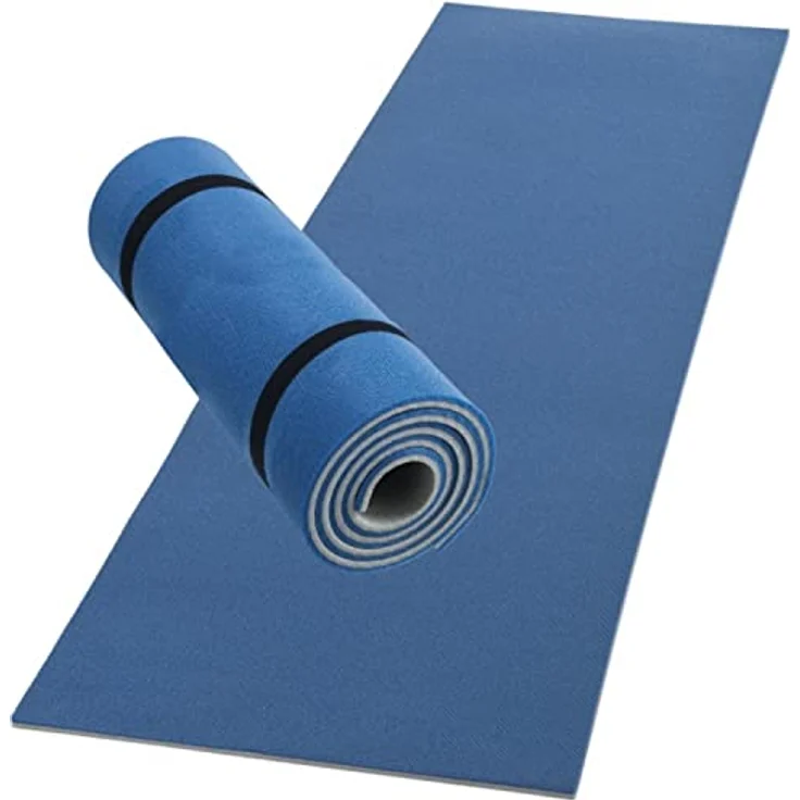 Happy People PE-Liegematte Doppellagig, circa 210 x 70 x 1,3 cm, Blau, optimale Isolierung und Komfort