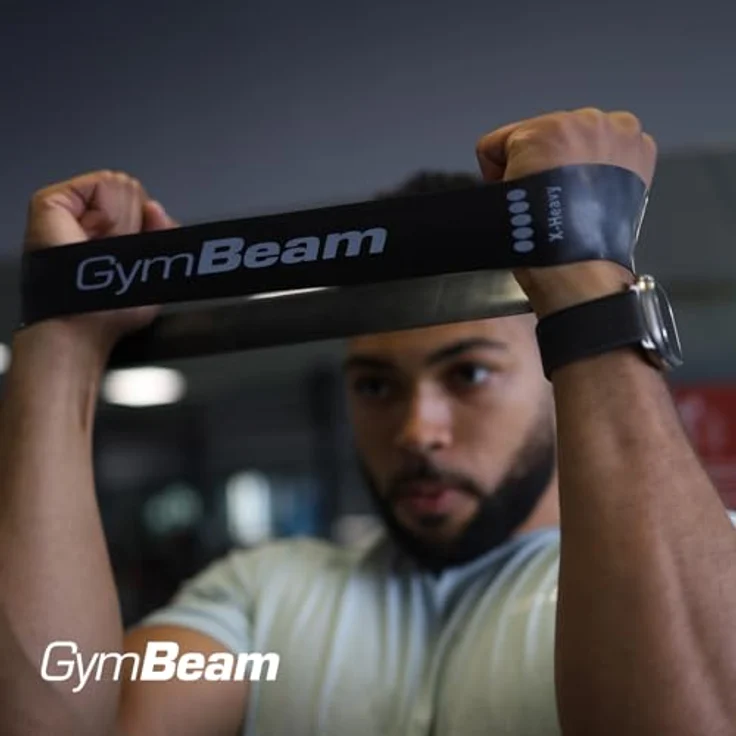 GymBeam 5er-Set Fitnessbänder, Widerstandsbänder mit verschiedenen Widerstandsstufen für Krafttraining, Yoga und Pilates, kompakt und praktisch – Bild 4