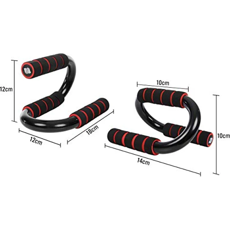 Sport-Tec Push Up Liegestützgriffe, rutschfester Schaumstoffgriff, stabiler Stahl, 360-Grad-Design, Paar – Bild 5