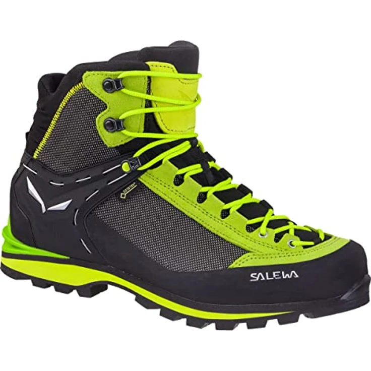 Salewa Crow GTX, Berg-Trekking Wanderschuh aus Veloursleder, wasserdicht, schwarz/lime – Bild 1