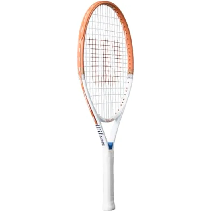 Wilson Roland-Garros 2026 Elite Jr 23 Tennisschläger, leicht & einfach zu manövrieren, mit Halbhülle, Farbe: Navy/Orange, Größe: 23 – Bild 2