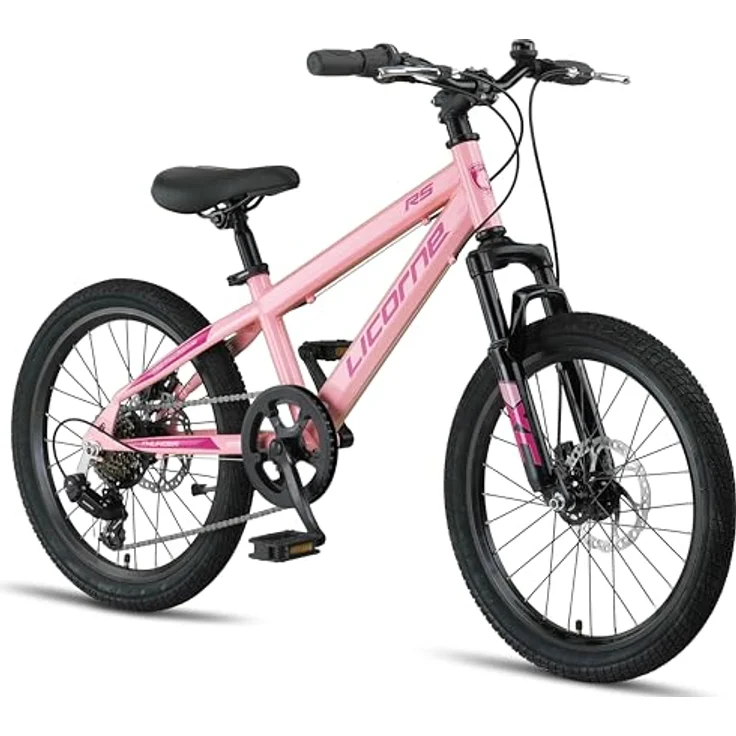 Licorne Bike Thunder Premium Mountainbike, 20 Zoll, rosa, Discbremse, robustes Design, inklusive Werkzeugset – Bild 1