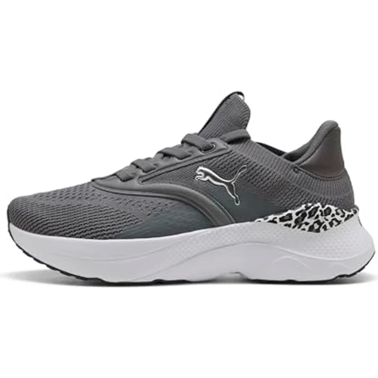 PUMA Damen SOFTRIDE MAYVE Animal WNS Straßenlaufschuh, Cool Dark Gray Black Silv, mit SOFTFOAM+ Dämpfung und Animal-Print-Design – Bild 3