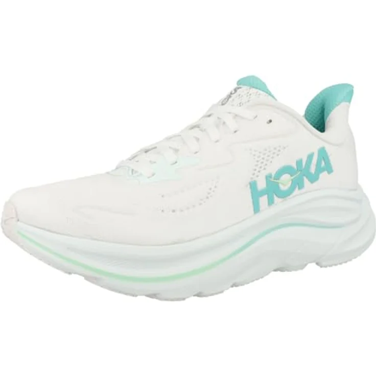 Hoka Clifton 10, Damen Laufschuhe mit optimaler Dämpfung, atmungsaktivem Jacquard-Obermaterial, Weiss, Größe 36 2/3 – Bild 4