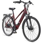 TELEFUNKEN E-Bike Damen Elektrofahrrad Alu 28 Zoll mit 24-Gang Shimano Acera Kettenschaltung, Pedelec Trekkingrad mit Hinterrad-Motor 250W 11,6 Ah, 36V Akku, XC940 Expedition, silber