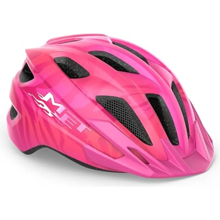 MET CRACKERJACK MIPS Helm pink, Jugendhelm mit MIPS-Schutzsystem, verstellbar von 52 bis 57 cm, integriertes LED-Licht – Bild 1