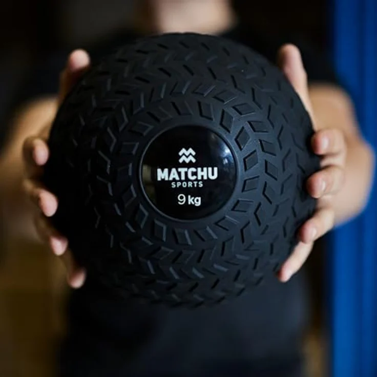 Matchu Slam Ball, 9 KG, Extra Grip, wasserdicht, robustes Design, schwarz – Bild 4