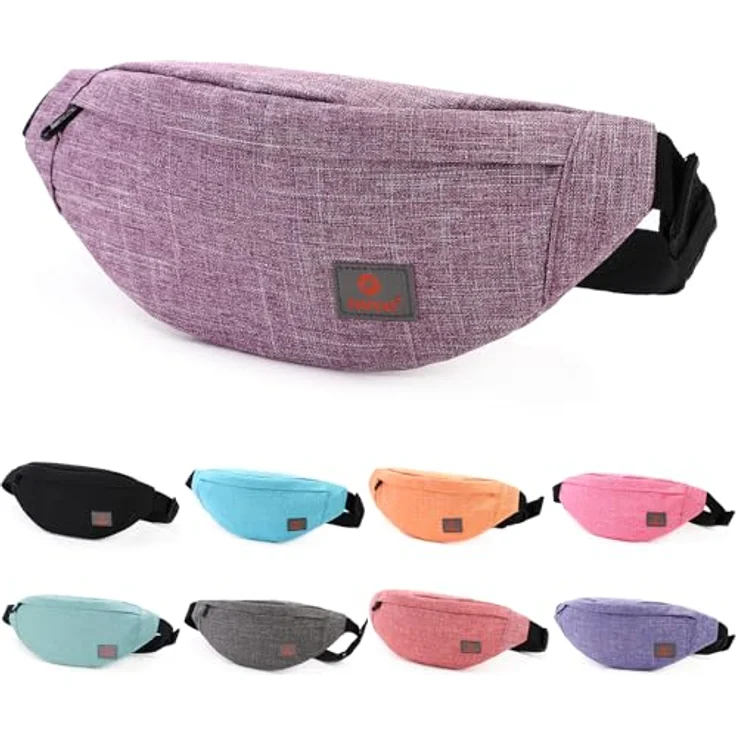 TINYAT Gürteltasche Bauchtasche T201, Wasserabweisende Handy Hüfttasche für Wandern und Outdoor Aktivitäten, lila – Bild 1