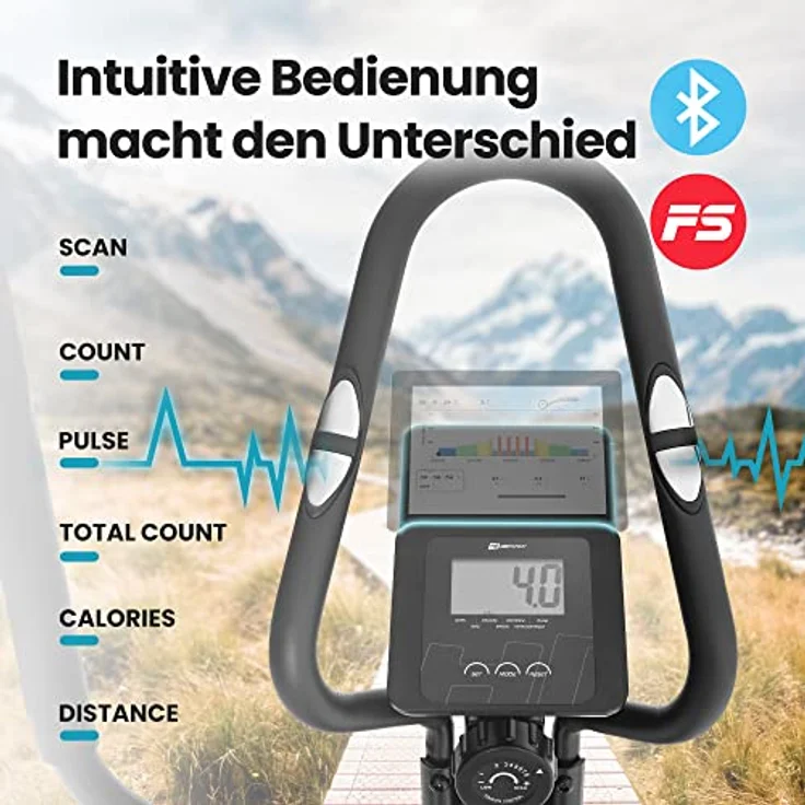 HS HOP-SPORT Hop-Sport Cross Stepper für zuhause HS-450B Dynamic - 2-in-1 Crosstrainer und Stepper mit Trainingscomputer - innovatives Trainingsgerät verbindet das Stepper- und Crosstrainer- Training – Bild 3