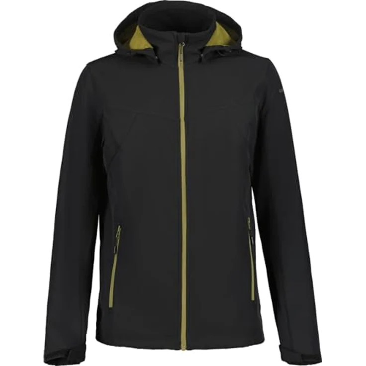 Icepeak Brimfield, Skijacke in Schwarz, wasserabweisend, elastisch, mit abnehmbarer Kapuze und zwei Reißverschlusstaschen – Bild 1
