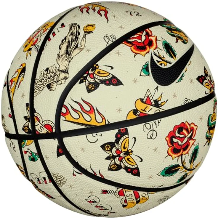 Nike Basketball 8P PRM Energy, Premium Outdoor Basketball mit robuster Gummibeschichtung, Lt Khaki/Black, Größe 7 – Bild 3