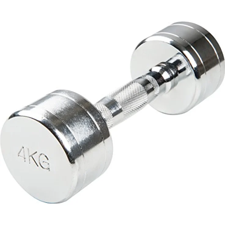 Trendy Sport Chrom Kurzhantel, 4,0 KG mit ergonomischem Griff für intensives Oberkörper- und Armtraining – Bild 1