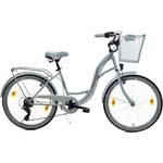 T&Y Trade 24 Zoll Kinder City Mädchen Fahrrad Shimano 6 Gang Beleuchtung STVO Reflex Weiß - Preisvergleich