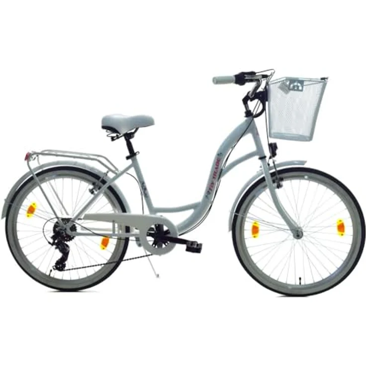 T&Y Trade 24 Zoll Kinder City Mädchen Fahrrad Shimano 6 Gang Beleuchtung STVO Reflex Weiß - Preisvergleich – Bild 1