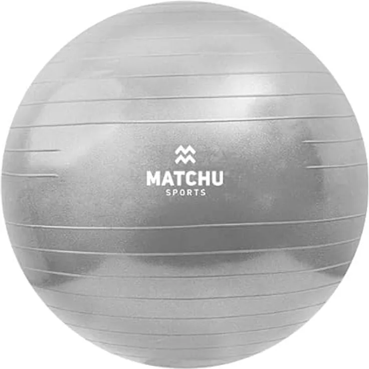 Matchu Sports | Fitnessball | Gymnastikball | Fitness Ball | Sitzball | Schwangerschaftsball | Inklusive Pumpe | Blau | Durchmesser 75CM