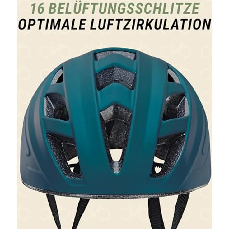 Prophete ECO Urban Fahrradhelm, Kinderhelm mit LED, 58-61cm, dunkel blau, 280g – Bild 6