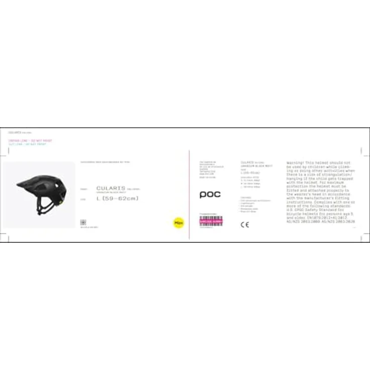 Poc Cularis, Velohelm (59 - 62 cm) mit optimaler Belüftung und geringem Gewicht für maximalen Komfort auf Trails – Bild 5