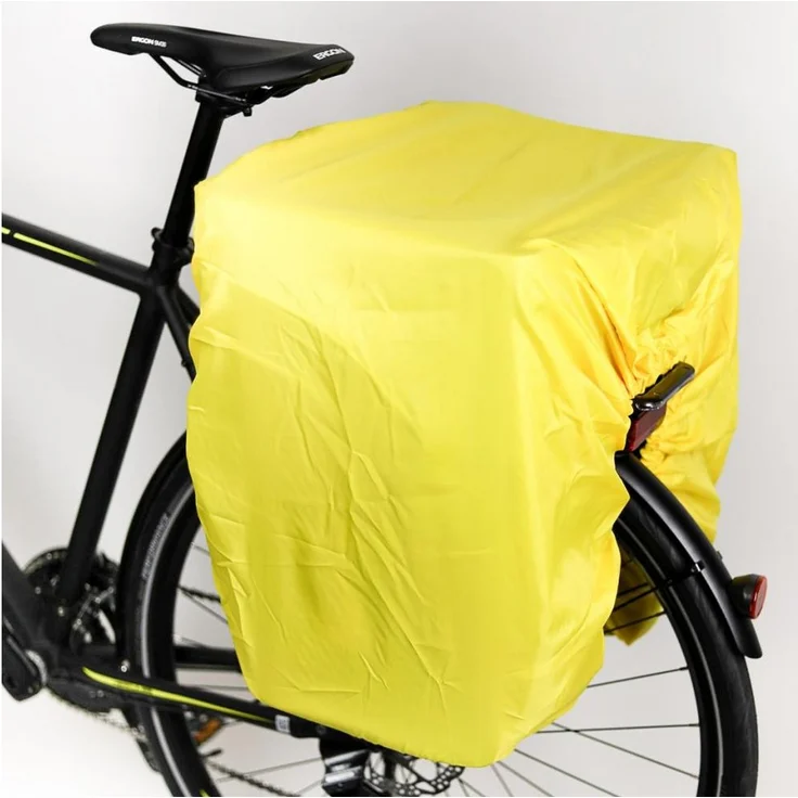 Haberland Überzug für Dreifachtaschen, gelb, mit zusätzlichem Regenschutz und elastischem Gummizug