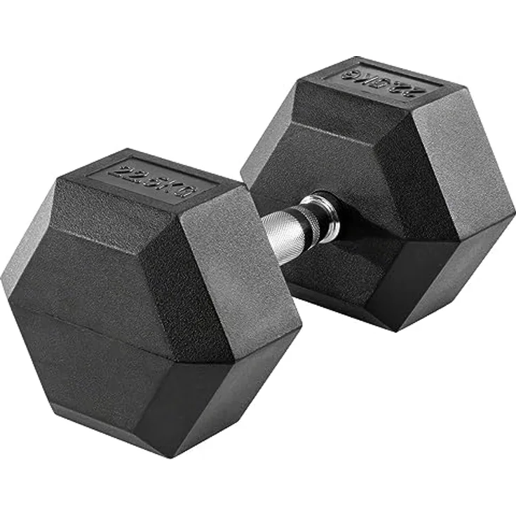 Sport-Tec Hex Kompakthantel aus Gummi, 22,5 kg, Hexagon-Hantel
