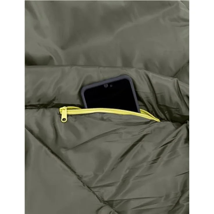 Vaude Sioux 800 II SYN, Kunstfaserschlafsack (220 cm) mit Komfortbereich 0 °C und konturierter Kapuze, recycelte Materialien, koppeltbar, inklusive Kompressionssack – Bild 3