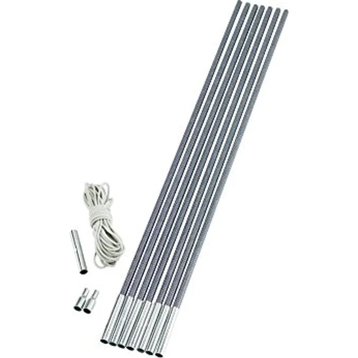 Outwell Stangen-Set 11.0 mm Duratec, Zeltstangen aus Fiberglas mit 11 Abschnitten à 65 cm, grau