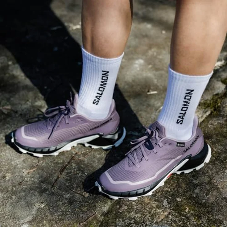 Salomon Alphacross 5 Gtx, Wanderschuhe mit Gore-Tex-Membran und robuster Gummisohle, schwarz – Bild 8