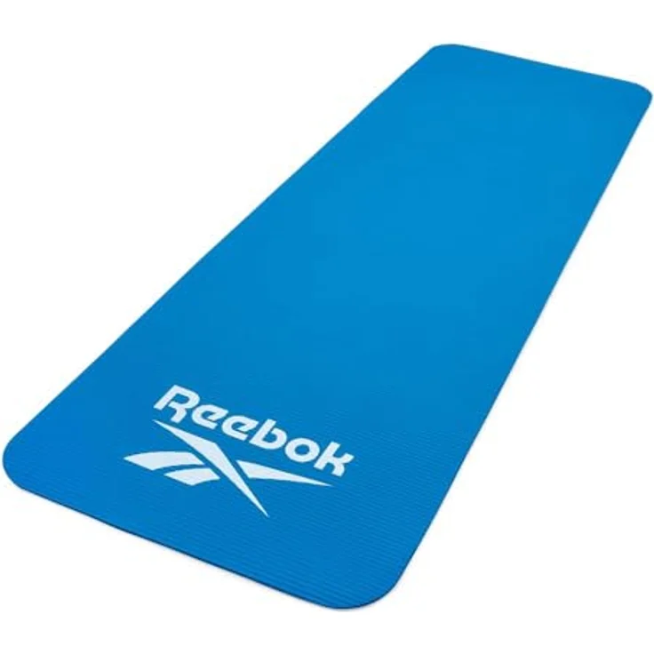 Reebok Trainingsmatte 7mm, Performance-Yogamatte aus 100% NBR-Schaumstoff, blau, leicht und rutschfest – Bild 2