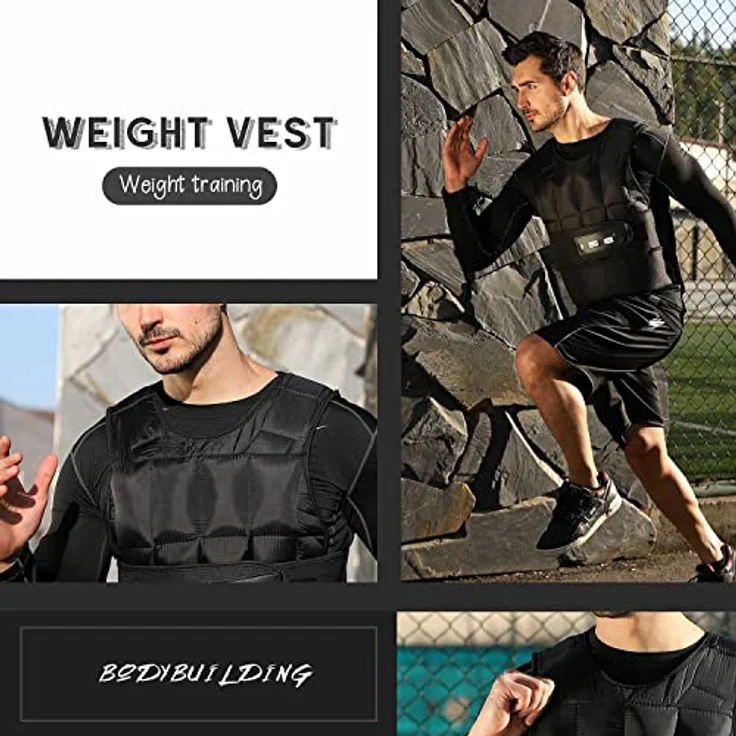 ISE 15 kg Gewichtsweste Warnwesten für Gewicht Training Krafttraining Übung – Bild 2
