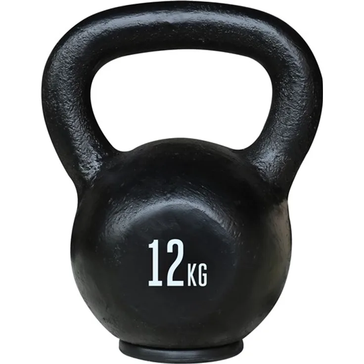 TITAN LIFE PRO Kettlebell 12 kg, Fitnessgerät aus Eisen mit rutschfestem Griff für Ganzkörpertraining