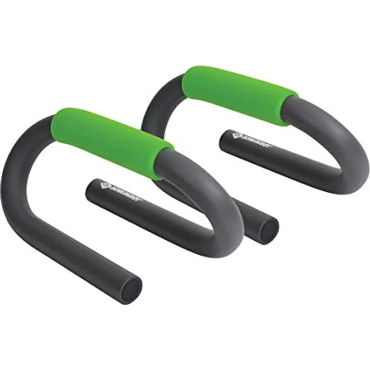 Schildkröt Push Up Bars, 2 Liegestützengriffe, Anthrazit-Grün, in 4-Farb Karton, 960040, M – Bild 1