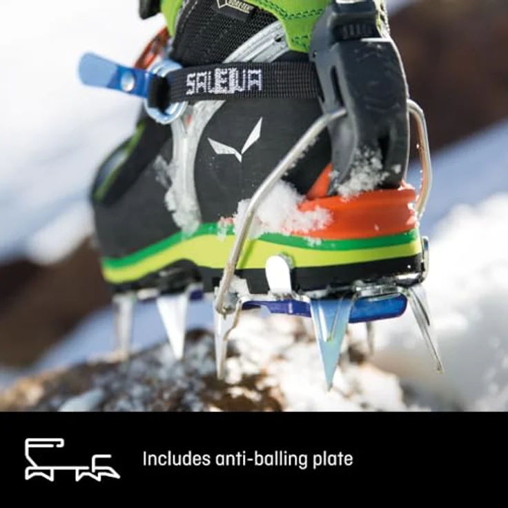 Salewa Alpinist Combi-Steigeisen, 12-zackige Stahl-Ausführung mit Antistollplatten für Hochtouren, Größe 35-48 – Bild 5