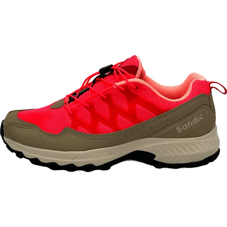 Avior Home Nowaland Wanderschuhe Damen Herren, Bequeme Trail Running Trekkingschuhe in Beige/Rot, Größe 39 - Atmungsaktiv, Leicht, Rutschfest, Schnellverschluss