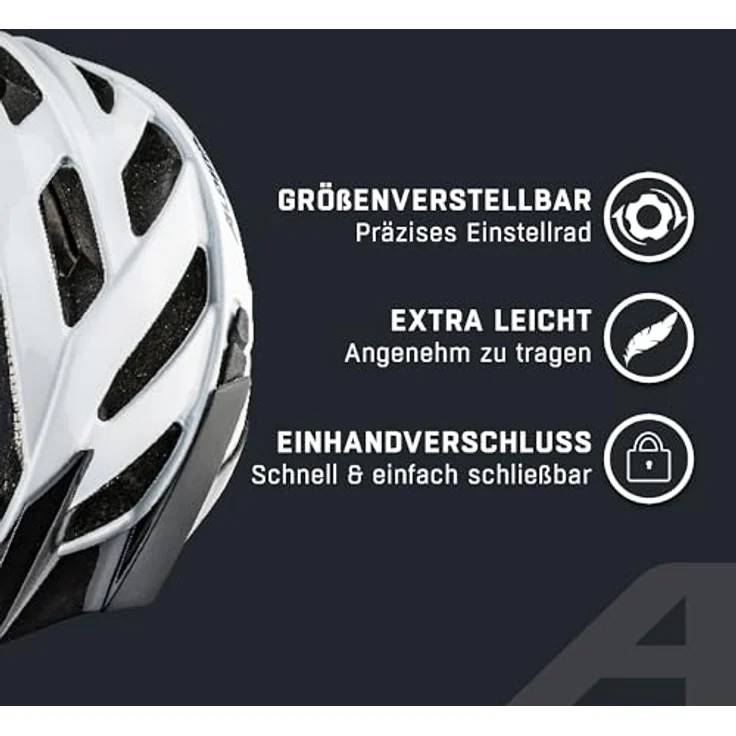 alpina Panoma Classic, Fahrradhelm für schmale Köpfe, 52-57 cm, Inmold-Fertigung, optimale Belüftung – Bild 4