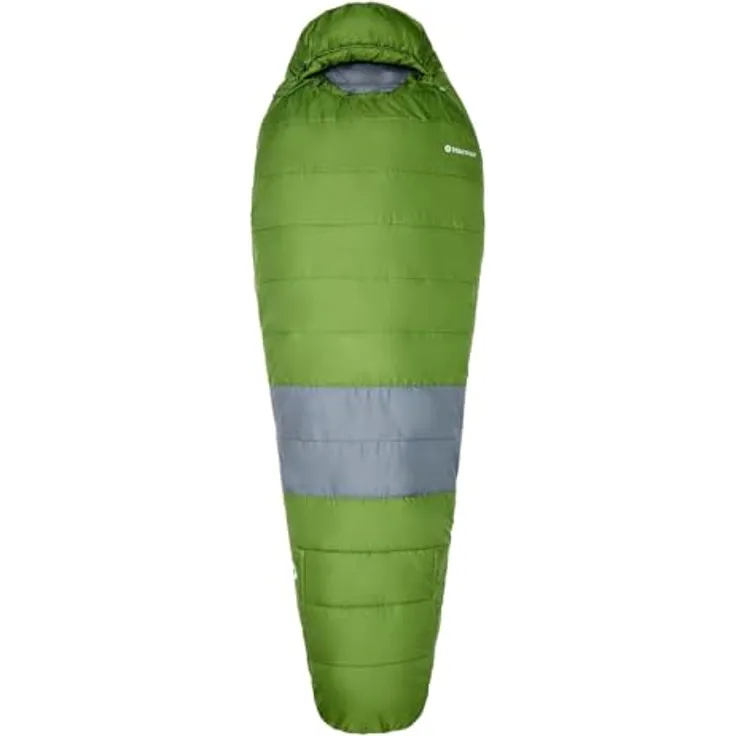 Marmot Trestles Elite Eco 30 Schlafsack, 100% recycelte Materialien, Komforttemperatur 0 °C, Farbe: Grün (Foliage/Steel Onyx)