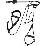 eaglefit - Premium Sling-Trainer „Allround“ für Zuhause inkl. Umlenkrolle, Türanker, Poster - Schlingentrainer verstellbar 90-310cm - Suspension Training für Krafttraining & Muskelaufbau (schwarz)